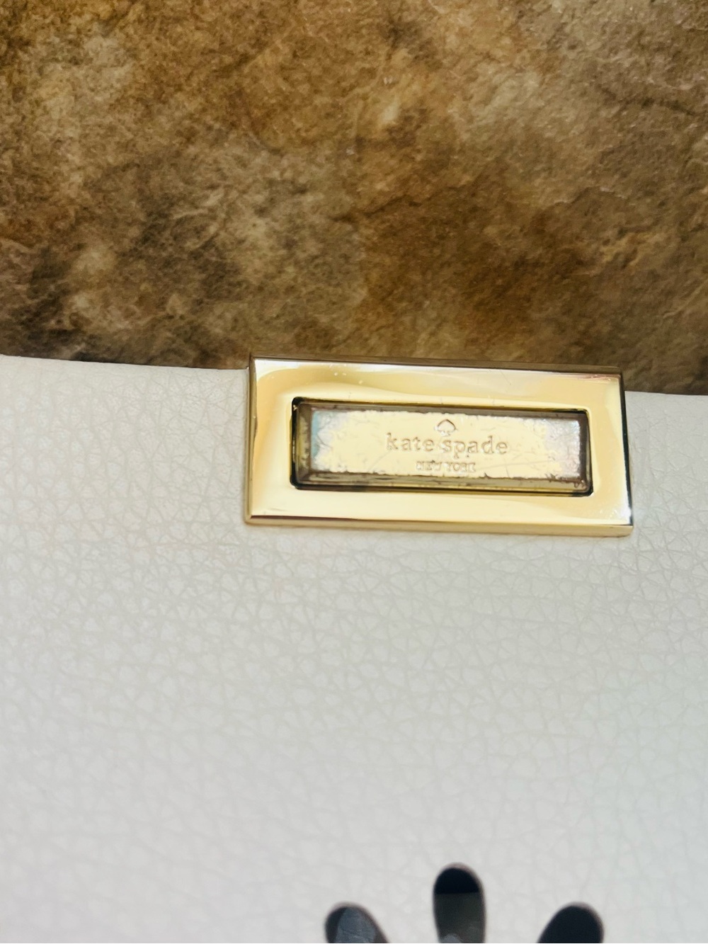 Kate Spade White Leather Faye Drive Etta Daisy Cutout Satchel Tote Bag EUC - Picture 3 of 16